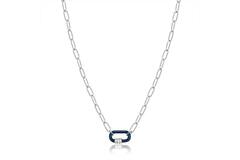  Bright Future - Schakelcolliers - Zilver / Gerodineerd - Zirkonia - 45cm